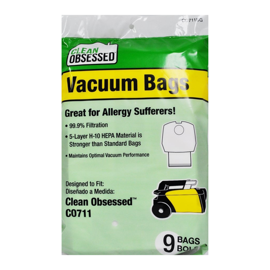 Clean Obsessed CO711 Canister Bags - 9 pack